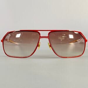 DIOR HOMME Red Metal Pilot Sunglasses